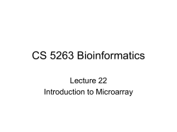 CS 5263 Bioinformatics