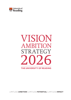 University Strategy - University of Reading