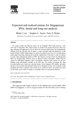 Expected and realised returns for Singaporean IPOs: Initial