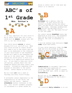 ABC`s of First Grade