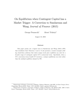 On Equilibrium when Contingent Capital has a Market Trigger: A