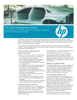 HP Output Management solutions