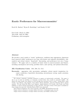 Exotic Preferences for Macroeconomists