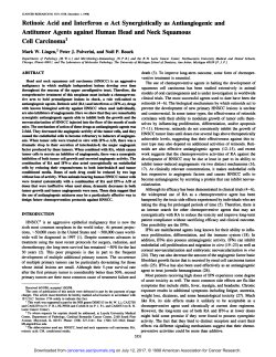 Retinole Acid and Interferon a Act Synergistically