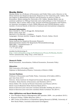 Monika B&uuml;tler - Universit&auml;t St.Gallen