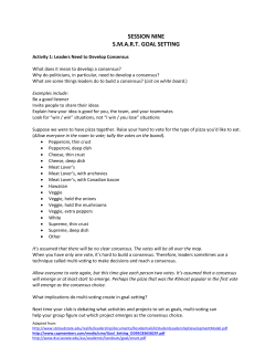 SESSION NINE S.M.A.R.T. GOAL SETTING