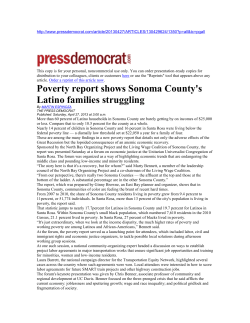 Poverty report shows Sonoma County`s Latino families struggling