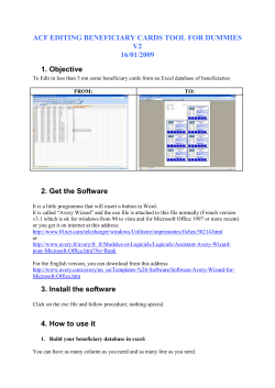 acf editing beneficiary cards tool - missions