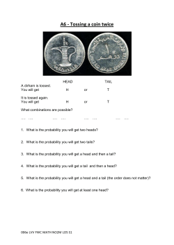 A6 - Tossing a coin twice