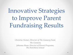 Innovative Strategies to Improve Parent Fundraising Results