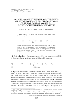 on the non-exponential convergence of asymptotically stable
