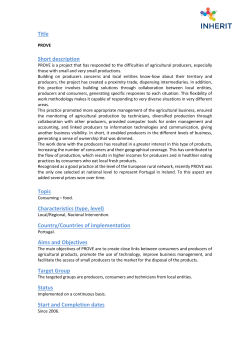 Title Short description Topic Characteristics (type, level)