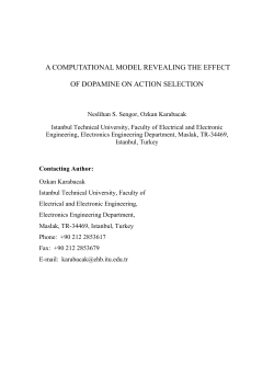 a computational model revealing the effect of dopamine on action