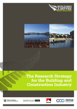 The Research Strategy for the Building and Construction Industry