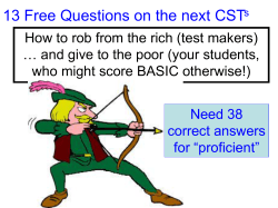 Forty Free Points on the Next CSTs