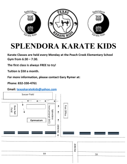 Splendora Flyer - Texas Karate Kids
