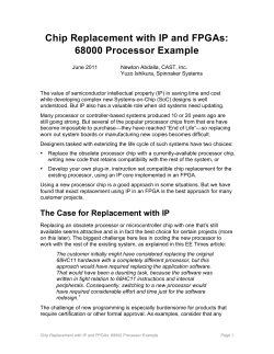 Chip Replacement with IP and FPGAs: 68000 Processor Example