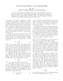 Universal Charge Diffusion and the Butterfly Effect