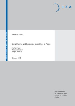 Social Norms and Economic Incentives in Firms