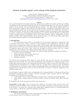 Security of mobile agents: a new concept of the integrity