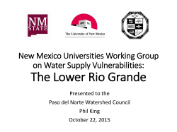 New Mexico Universities Working Group on Water Supply