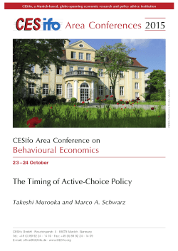 The Timing of Active-Choice Policy