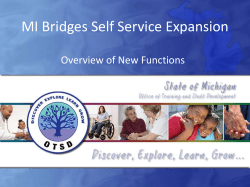 MI Bridges Self Service Expansion overview, click here.