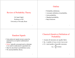 Review of Probability - University of Nevada, Reno