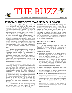 entomology gets two new buildings - UCR Entomology