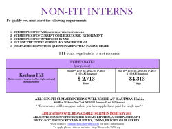 Issue 11 Summer Intern Housing in NYC 2010