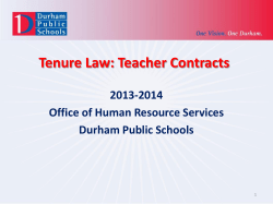 Tenure Law - NC Policy Watch