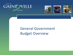 General Fund Revenues - the City of Gainesville