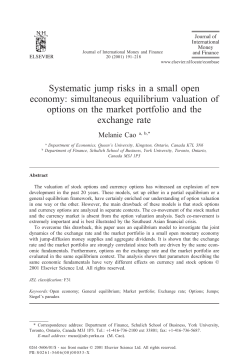 Systematic jump risks in a small open economy