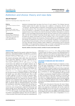Addiction and choice: theory and new data