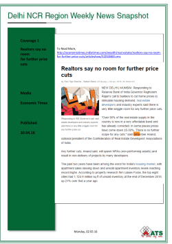 Coverage 1 Realtors say no room for further price cuts
