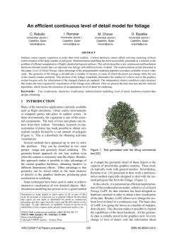 An efficient continuous level of detail model for foliage