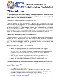 Fact Sheet: Proposition 61, The California Drug