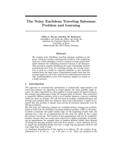 The Noisy Euclidean Traveling Salesman Problem and Learning