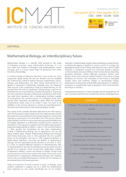 Mathematical Biology, an interdisciplinary future