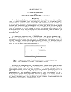 CHAPTER ELEVEN CLASSICAL STATISTICS and THE