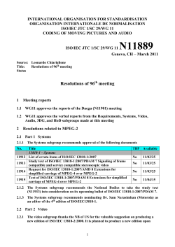 1 Meeting reports