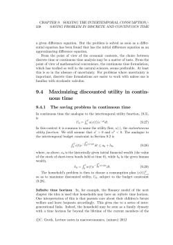 9.4 Maximizing discounted utility in contin