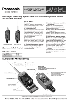 Panasonic VL-T AZ84 Mini Touch Limit Switches