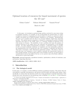 Optimal location of resources for biased movement of species: the