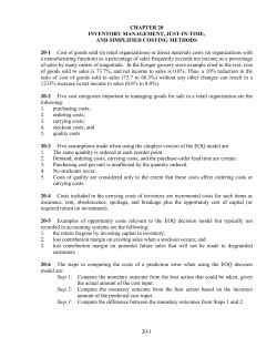 chapter 20 - College of Business Administration