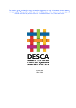 The working-group provides this model Consortium Agreement as
