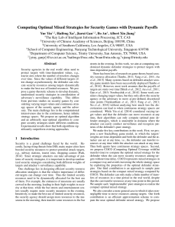 Computing Optimal Mixed Strategies for Security Games with