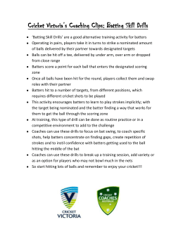 Batting Skill Drills