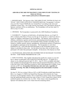 OFFICIAL RULES AIDS HEALTHCARE FOUNDATION`S &ldquo;ONE
