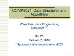COMP9024: Data Structures and Algorithms